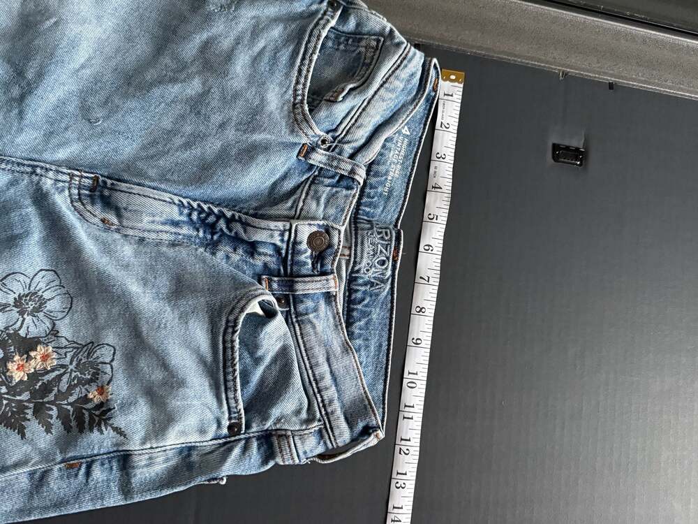 Arizona Jean Co. Highest-Rise Vintage Straight Jeans with Graphic Patches and Em - Picture 4 of 6
